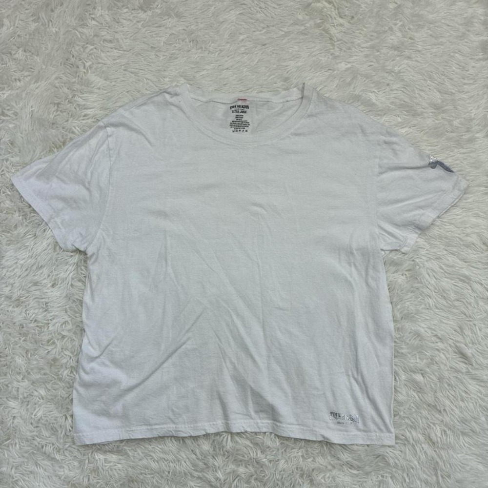 True Religion Y2M white plain T-Shirt Graphic Logo